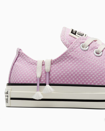 Chuck Taylor All Star Checkered Classic Amethyst/Egret/Black, Detail Angle View