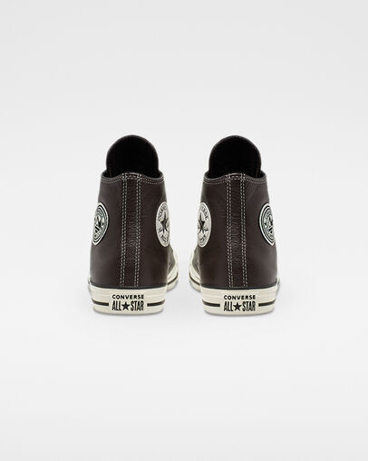 Tumbled Leather Chuck Taylor All Star Velvet Brown/Campfire Orange/E