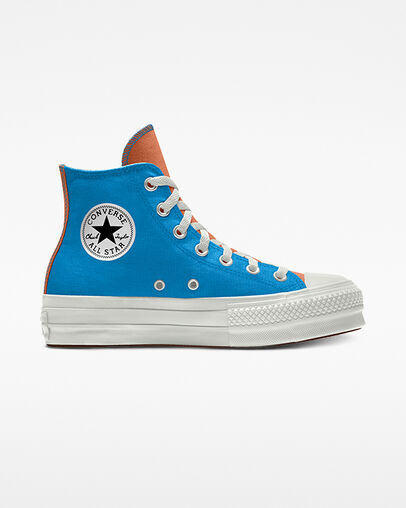 high top platform converse blue