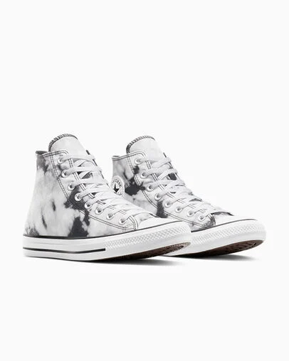 Chuck Taylor All Star Tie-Dye Fresh Brew/Vintage White/Black, Top and Side View