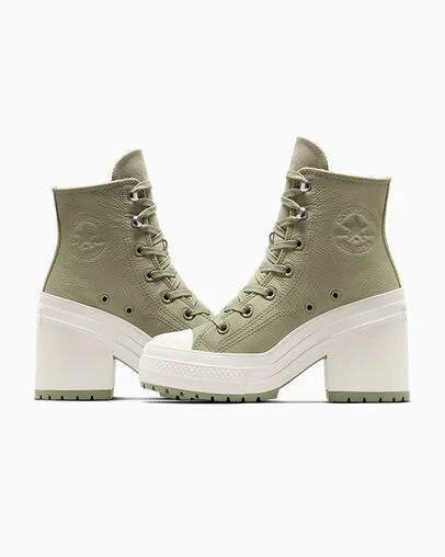 Chuck 70 De Luxe Heel Platform Water-Repellent Light Field Surplus/Egret, Detail Angle View