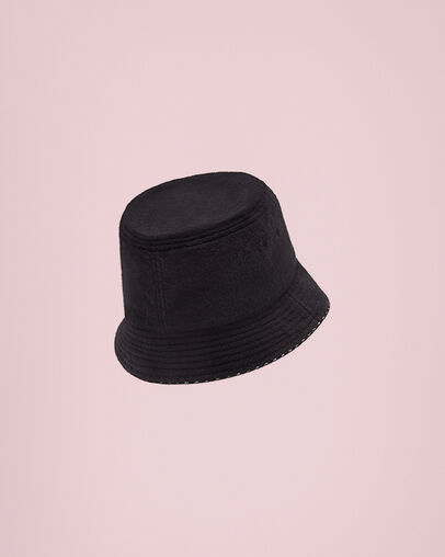 Fleece Bucket Hat Converse Black, 3/4 View