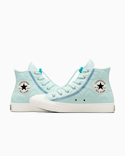 Chuck Taylor All Star Quilted Chance Of Rain Blue/Cocoon Blue, Detail Angle View