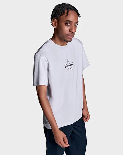 Star T-Shirt Barely Grey, Full Body View