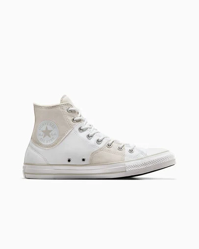 Chuck Taylor All Star Court White/White/Fossilized, Outer Side View