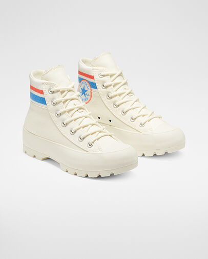 Lugged Varsity Chuck Taylor All Star Egret/Vermilion Red/Coast