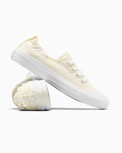 Chuck Taylor All Star Shoreline Webbed Egret/White/White, Detail Angle View
