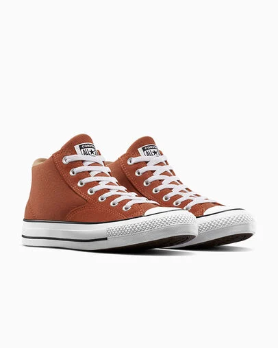 Chuck Taylor All Star Malden Street Canvas & Suede Red Terracotta/White/Black, Top and Side View