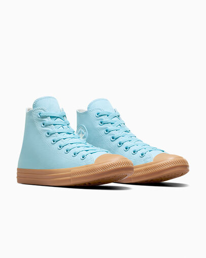 Chuck Taylor All Star Monochrome True Sky/Vintage White, Top and Side View