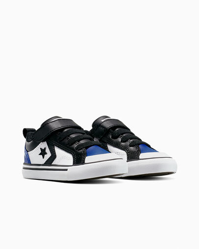 Pro Blaze Strap Easy-On White/Blue/Black, Top and Side View