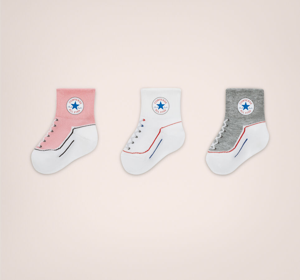 3-Pack Infant Chucks Socks Coastal Pink
