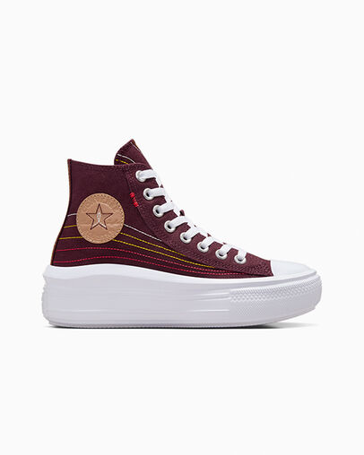 Chuck Taylor All Star Move Platform Western Stitch Bloodstone/Red/Yellow, Outer Side View