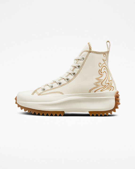 海外限定CHUCK TAYLOR CONVERSE RUN STAR HIKE Run Star Hike Platform Western Embroidery Women's High Top Shoe