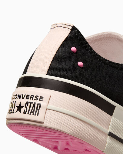 Chuck Taylor All Star Lift Platform Black & Pink Black/Fable Pink/Egret, Detail Angle View