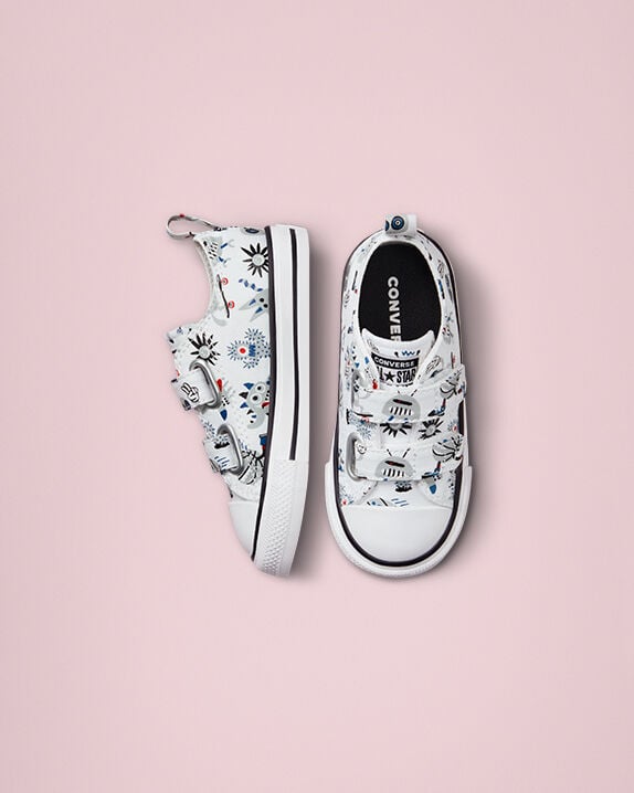 silver velcro converse