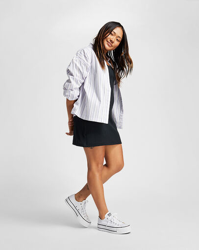 Chuck Taylor All Star Lift Platform Canvas White/Black/White, On Foot Shot 1