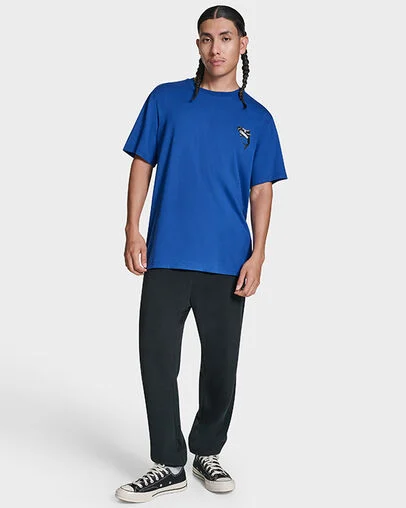 Shark Comic T-Shirt Blue, Detail View