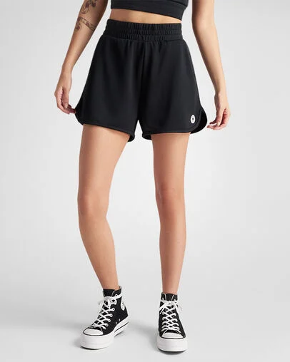 Chuck Taylor 2.5" Mesh Shorts Converse Black, Front View