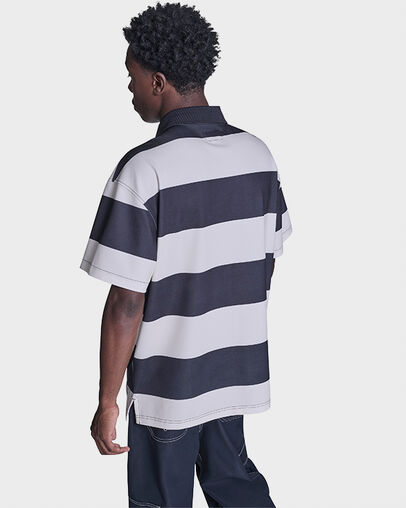 Retro Chuck Short Sleeve Polo Converse Egret Multi, Detail View