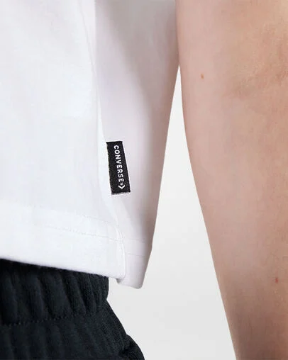 Sporty Boxy T-Shirt White, Detail View