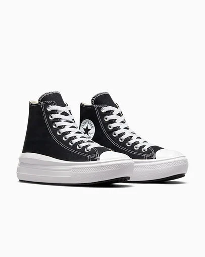 Chuck Taylor All Star Move Platform Black/Natural Ivory/White, Top and Side View