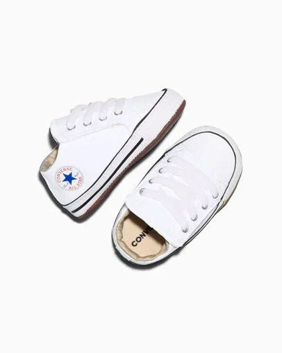 Chuck Taylor All Star Cribster Canvas White/ Natural Ivory/White, Angled View