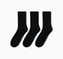 3-Pack Wordmark Half-Crew Socks Black