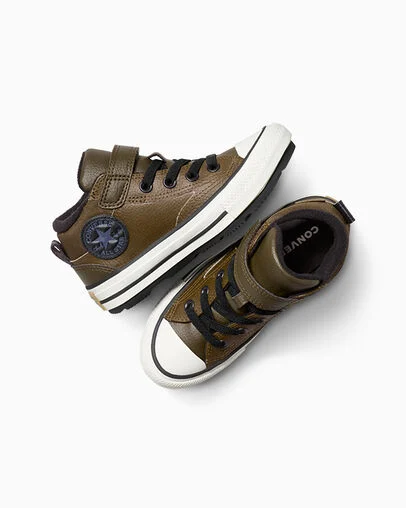 Chuck Taylor All Star Malden Street Boot Easy-On Surplus Olive/Vintage White, Angled View
