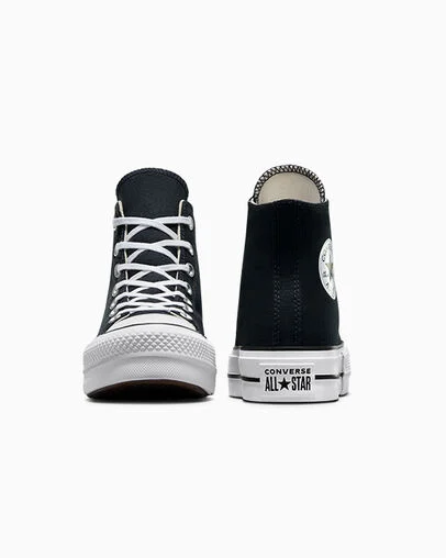 Chuck Taylor All Star Lift Platform Canvas Black/White/White, Heel View