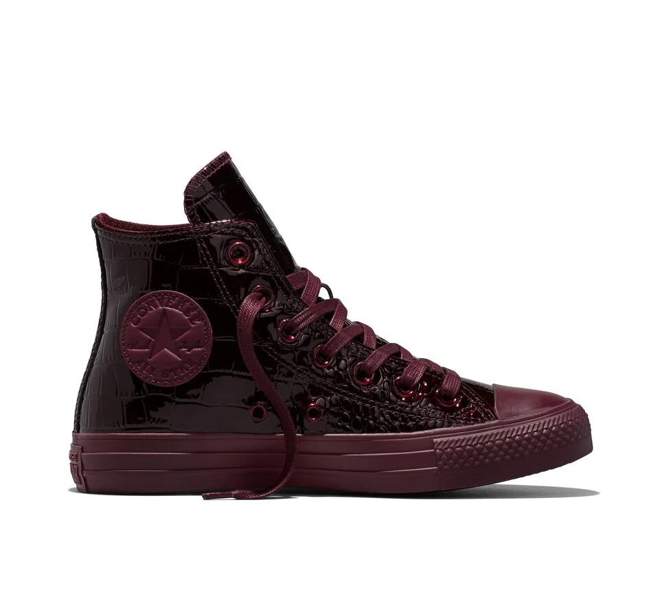 Chuck Taylor All Star Crocodile Leather Deep Bordeaux/Deep Bordeaux