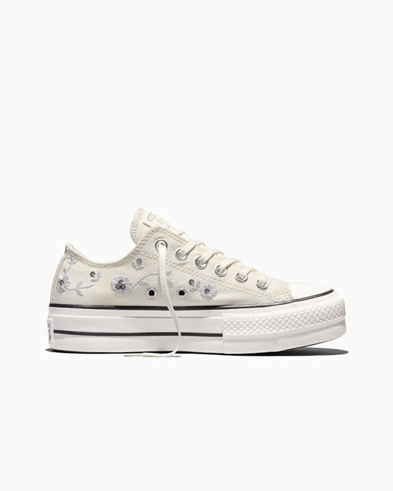Chuck Taylor All Star Lift Platform Sequin Flowers Women's Low Top