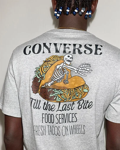 Converse Tacos T-Shirt Vintage Grey Heather