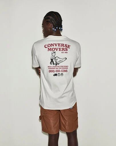 Converse Movers T-Shirt Converse Egret, Detail View