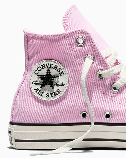Chuck Taylor All Star Beads New Found Bloom Pink/Egret/Black, Detail Angle View