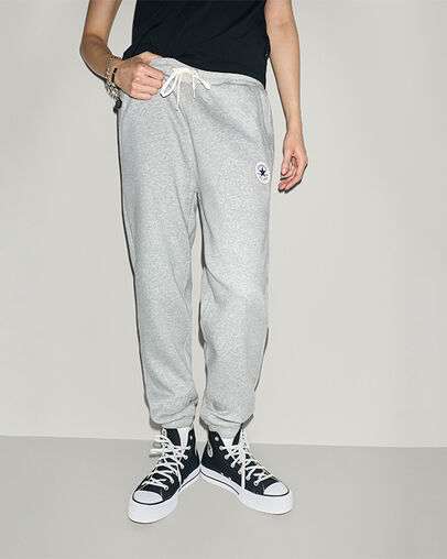 Retro Chuck Taylor Patch Joggers Vintage Grey Heather, Front View
