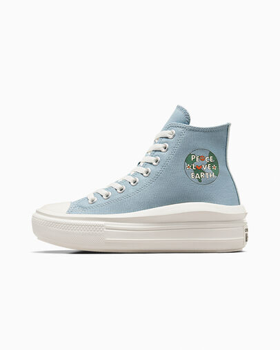 Chuck Taylor All Star Move Platform Floral Embroidery Cocoon Blue/Egret/Pale Magma, Inner Side View