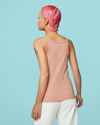 High Neck Tank Rose Gold, Back View