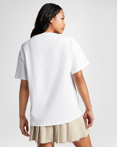Airbrush Oversized T-Shirt White, Back View