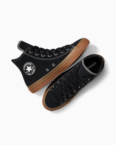 Chuck Taylor All Star Suede Black/Gum Honey/Gingersnap, Angled View