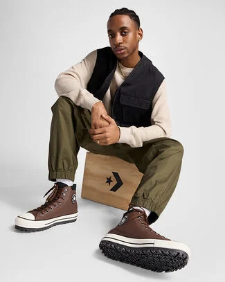 Chuck Taylor All Star City Trek Waterproof Boot Bear Nap Brown/Toadstool Tan/Black, Outer Side View