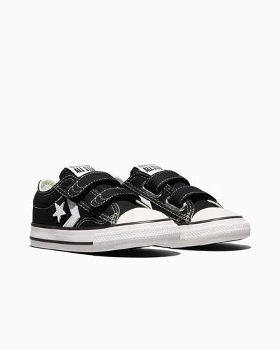 Star Player 76 Easy-On Canvas Black/Vintage White/Egret, Top and Side View