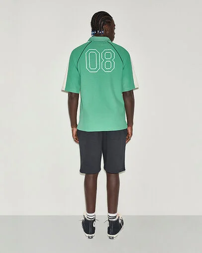 Retro Jersey Polo Green Means Go