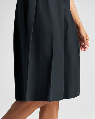 Pleated Crossover Midi Skirt Converse Black, Detail View