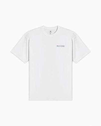 Alternate Transmissions Loose-Fit T-Shirt White, Front View