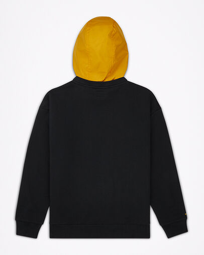 Removable Hooded Crew Converse Black, Back View