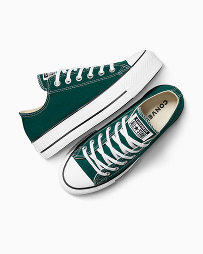 Chuck Taylor All Star Lift Platform Canvas Jaded Teal/White/Black, Angled View