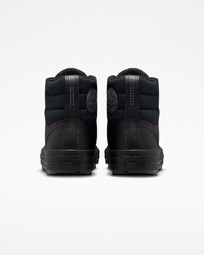 Chuck Taylor All Star Berkshire Boot Leather Black/Black/Iron Grey, Heel View