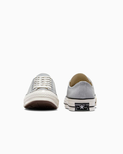 Chuck 70 Canvas Grey Area/Egret/Black, Heel View