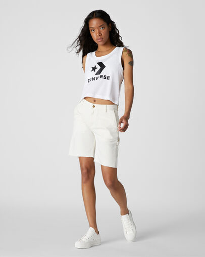 Stripe Track Mid White