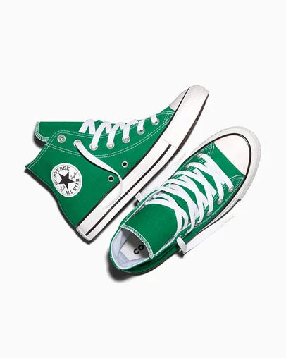 Chuck Taylor All Star Canvas Amazon Green/White/White, Angled View
